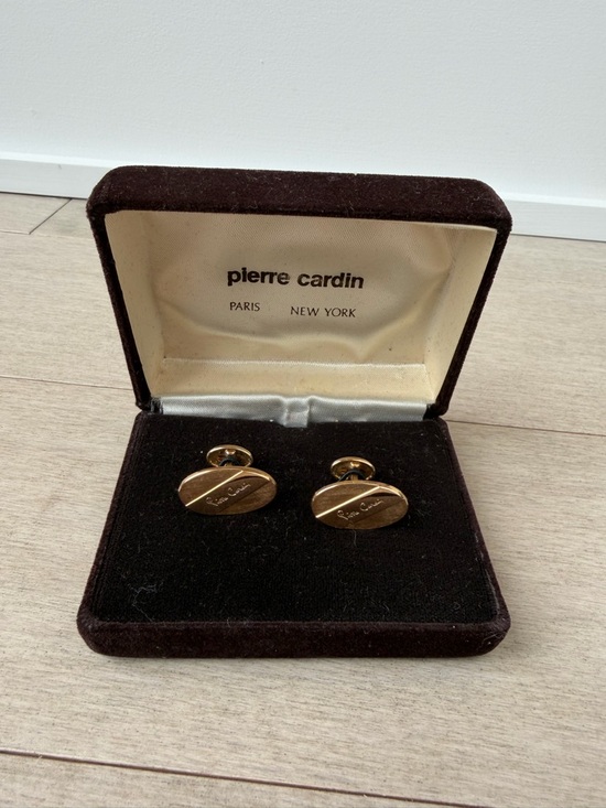 Pierre Cardin Other - Pierre Cardin Gold Oval Signature Cufflinks